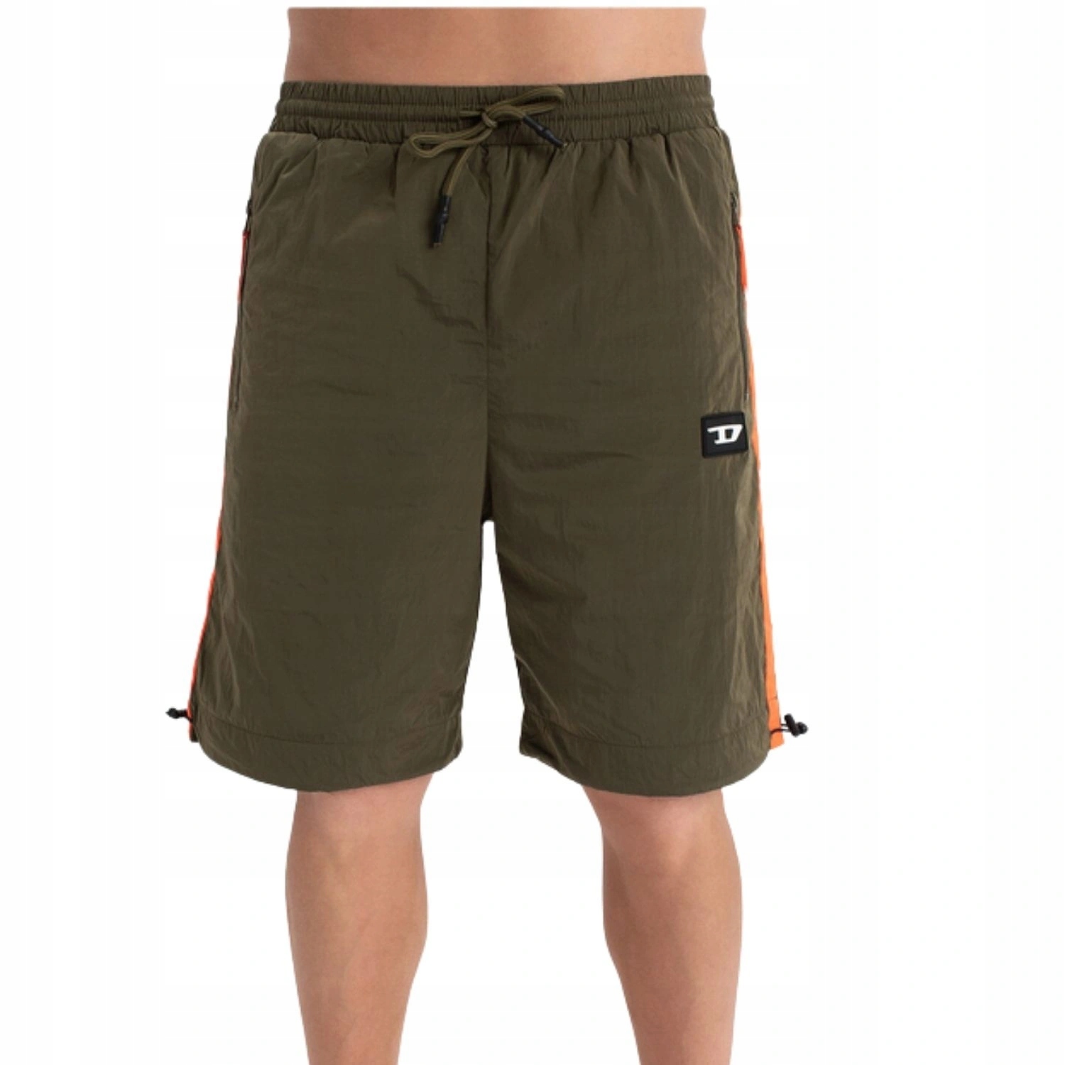 Kraťasy Diesel, šortky, zelené, nylonové logo, velikost vel.