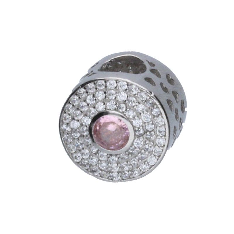 Stříbrný přívěsek pro ženu 925 beads s bílými a růžovými zirkony