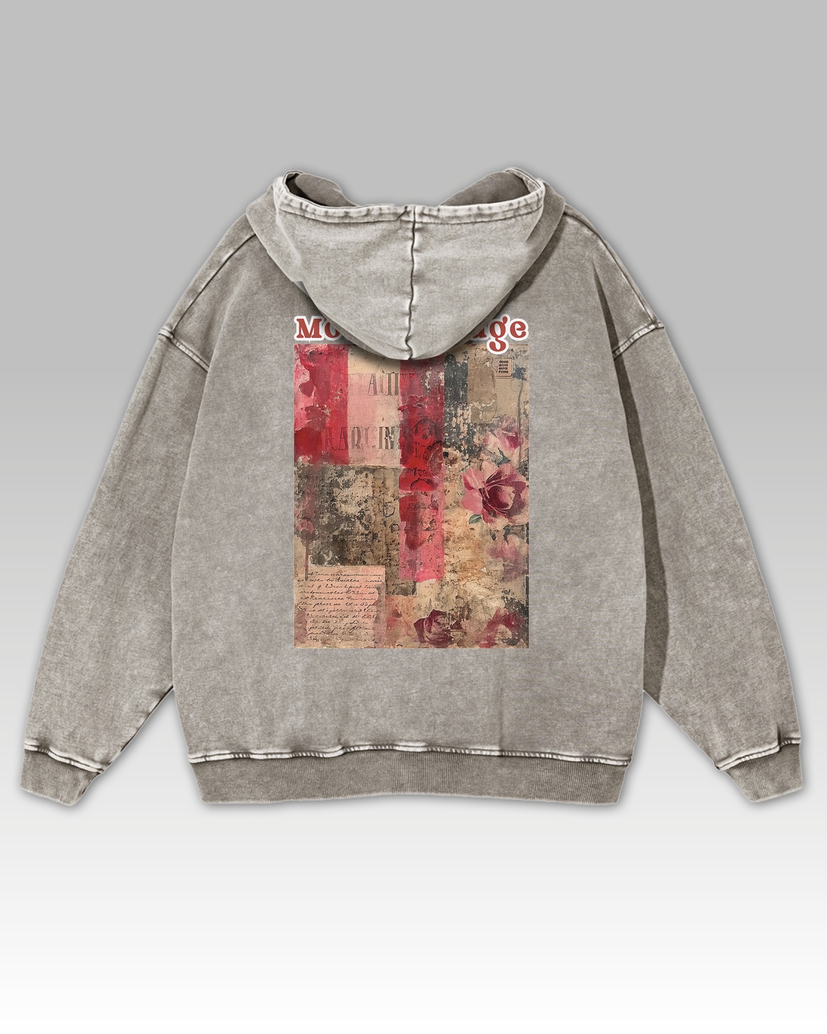 Moulin Rouge Romantic Paris Cabaret s kapucí Oversize mikina šedá, XL