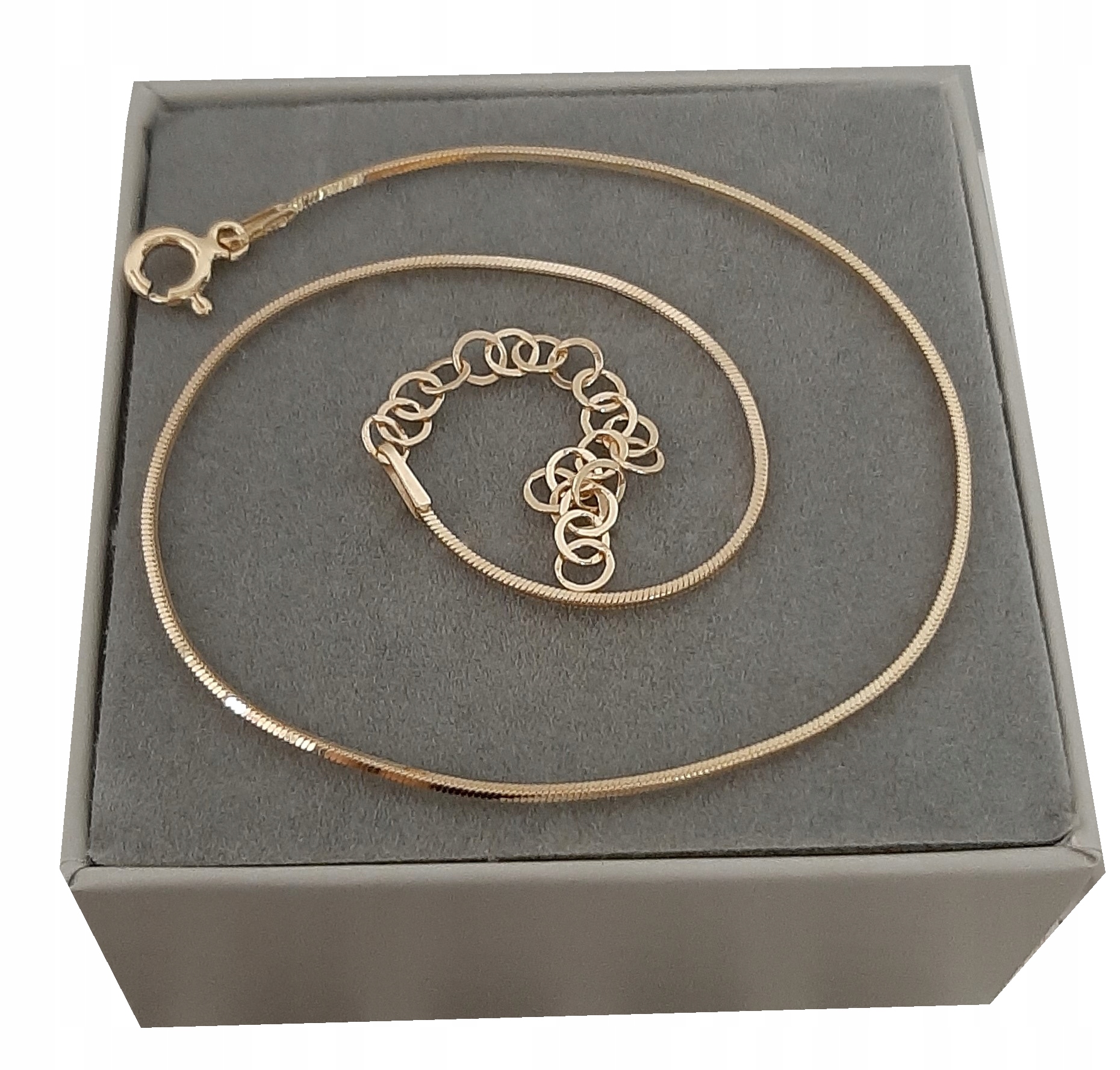 

Złota bransoletka delikatna żyłka na nogę Sr 925