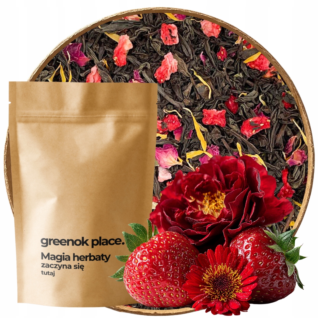 Levně Čaj černý Jahodový Rozkoš 1000g Ceylon jahoda Kvalita