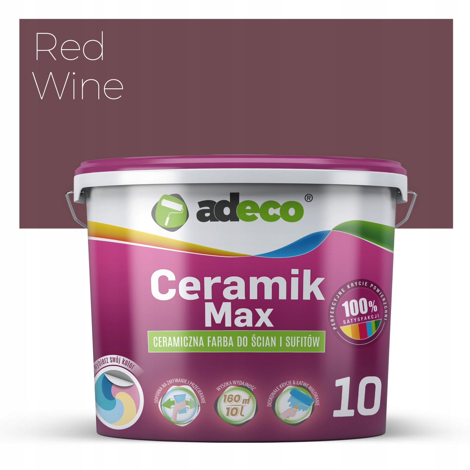 Red Wine 10L Módní Hluboká Barva Barva Odolná
