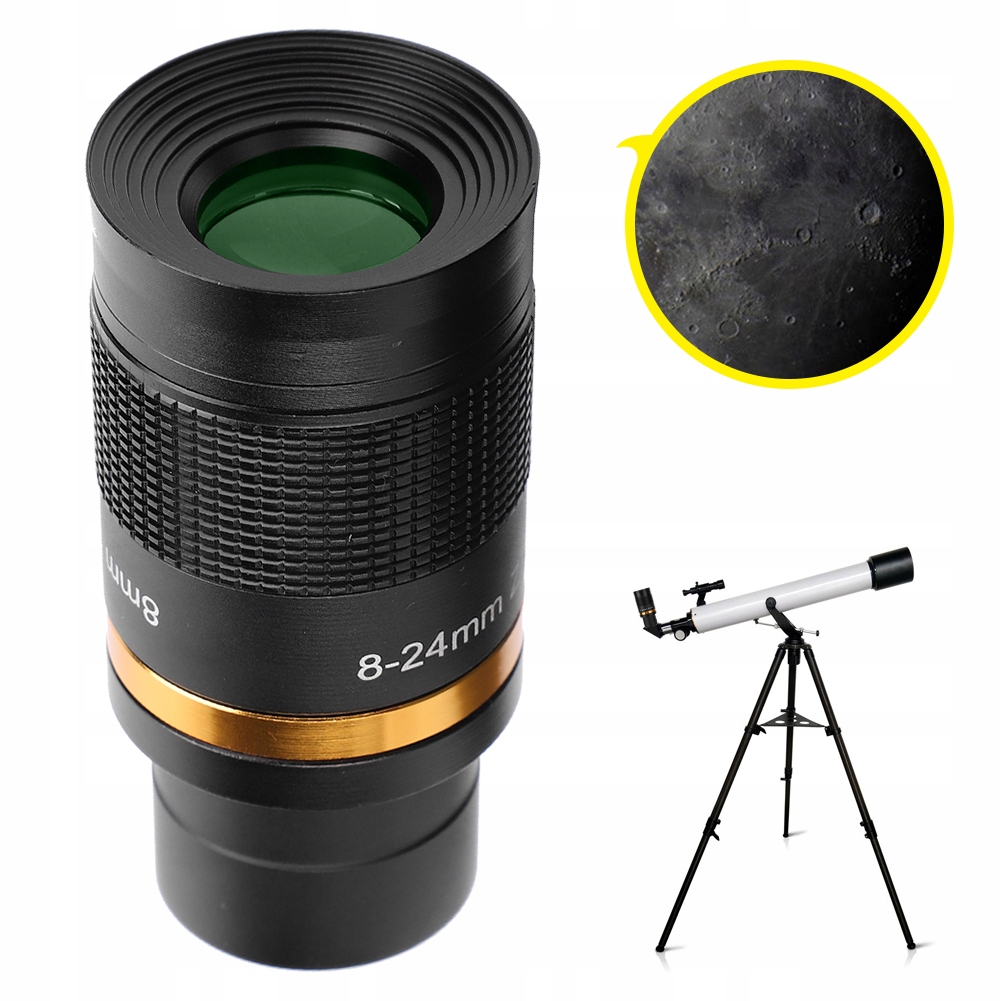 Okulár Pro Teleskopy Astronomický Zoom 8-24 MM 1,25"/31,7 MM Černý