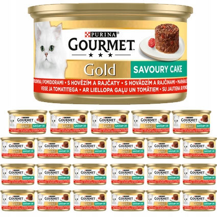 Levně Gourmet Gold hovězí maso s rajčaty 24x85 g