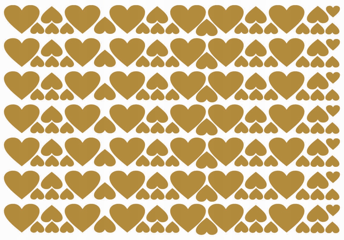 

Naklejki Serce Zestaw 175szt Serduszko Złote