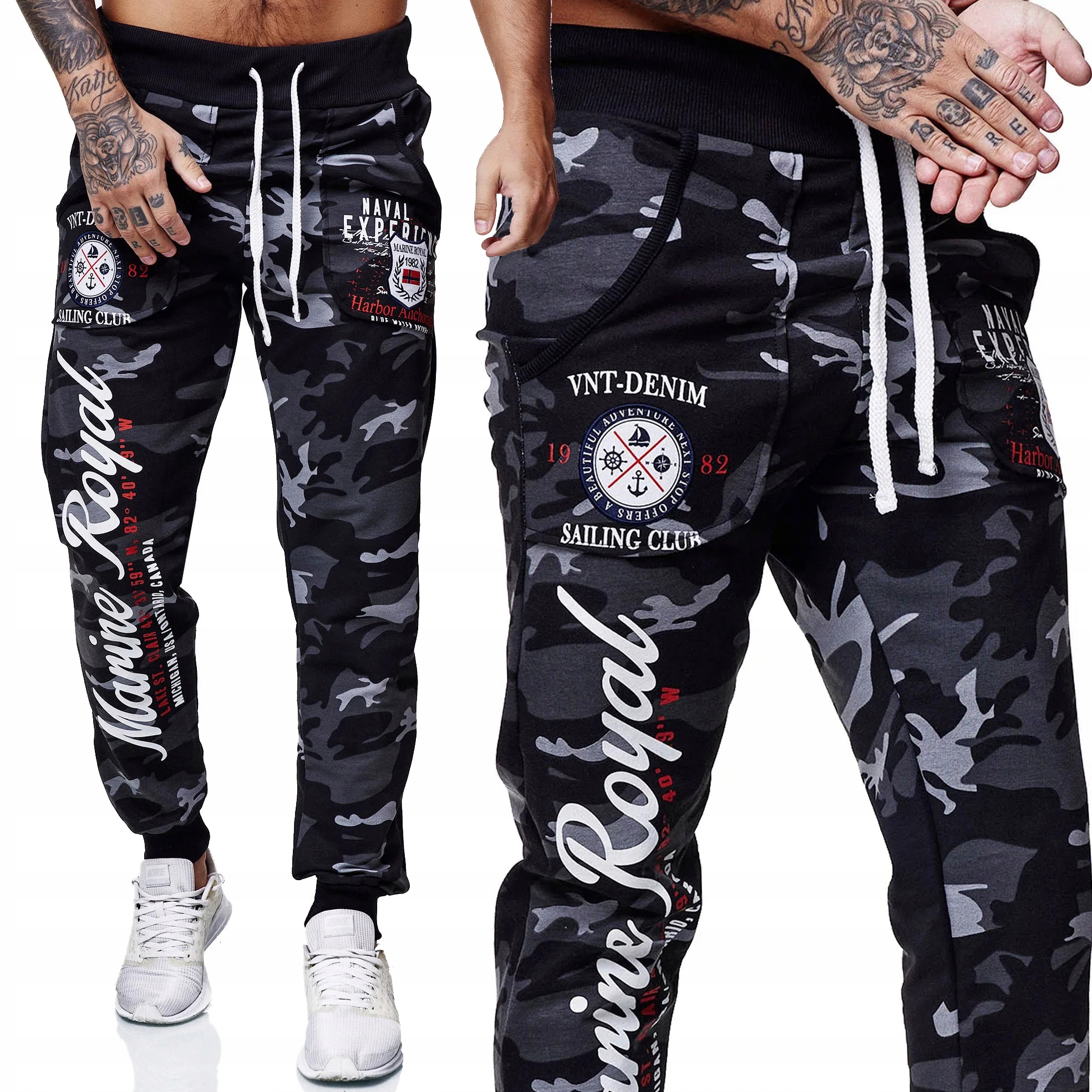 

Spodnie Dresowe Fitness Joggery Moro