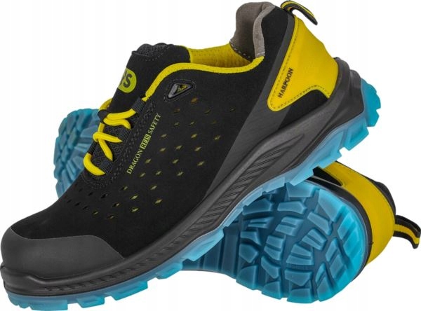 Półbuty męskie robocze ze skóry zamszowej Harpoon kategoria S1PS Dragon 42