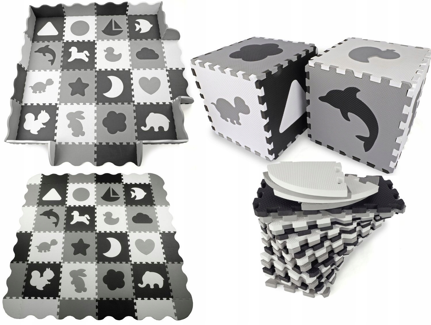 PUZZLE PIANKOWE MATA PIANKOWA EDUKACYJNA 150X150CM Bohater brak