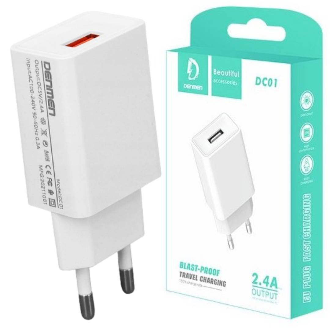 

Denmen Ładowarka Sieciowa Usb 2.4 2400 12W Premium
