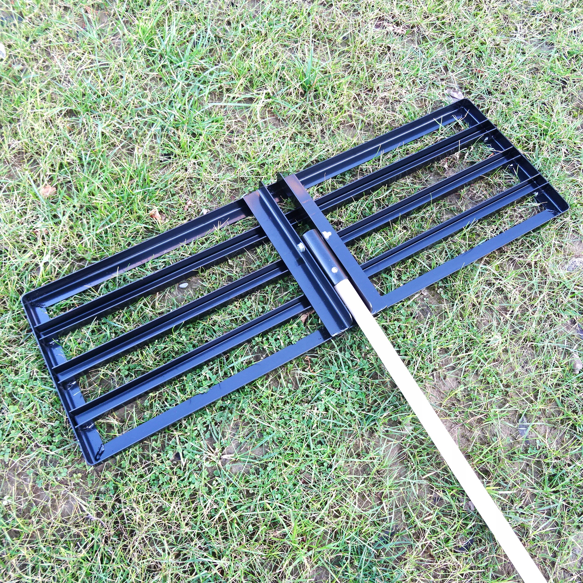 RĘCZNY NIWELATOR TERENU levelawn Level Rake 60 cm - 5 Poprzeczek - MASYWNY Szerokość głowicy 60 cm