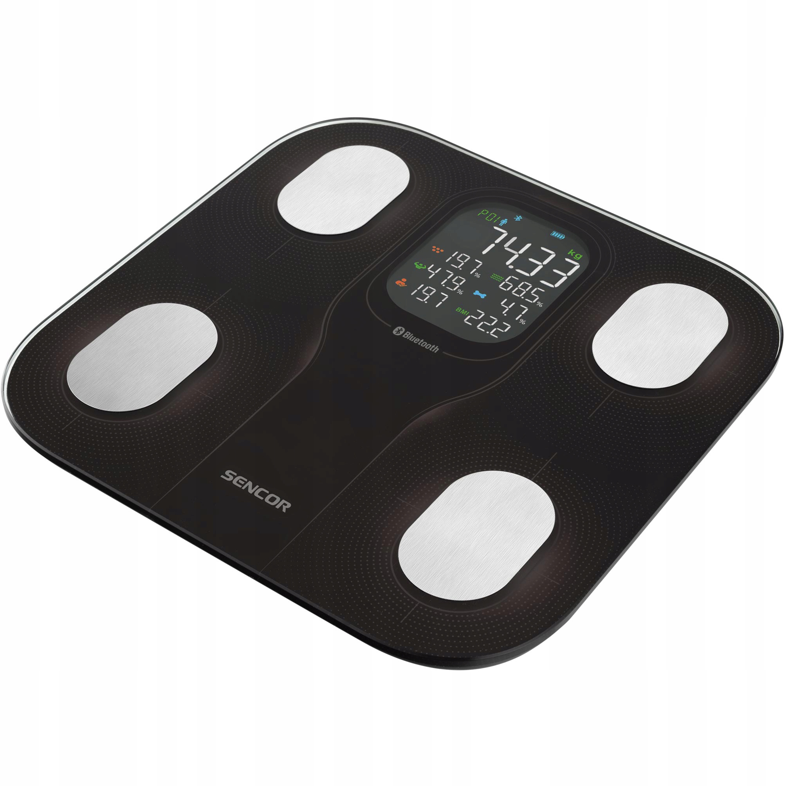 Inteligentna Waga Łazienkowa Osobista Fitness Bmi iOS Android SBS9002BK