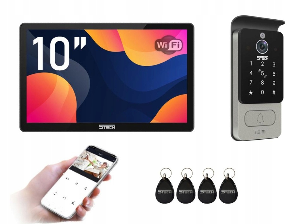 Videovrátnik 5TECH: 2-žilový digitálny WiFi Fhd 10" Virgo One PLUS(B)/82228