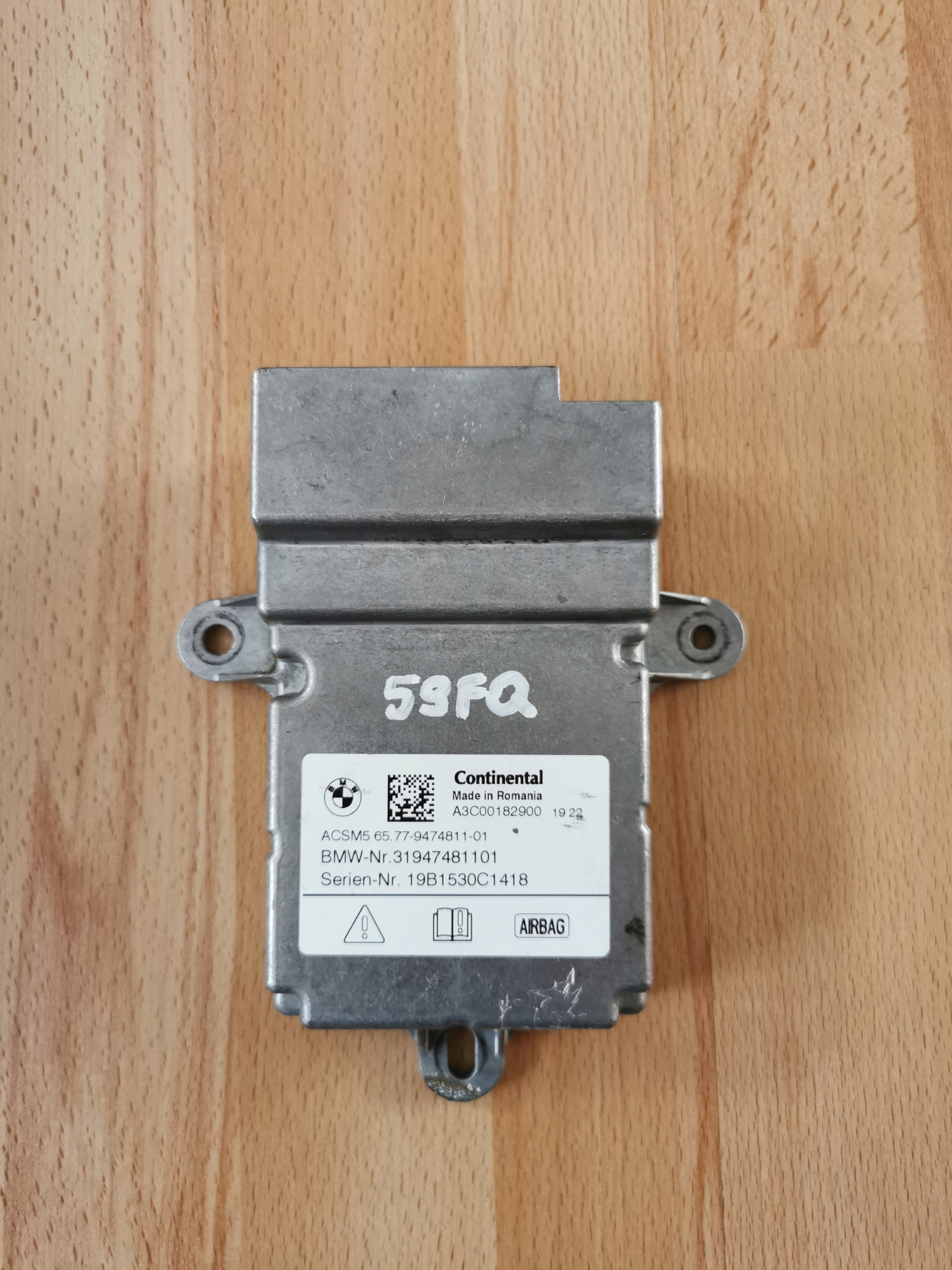 SENSOR PODUSZEK AIRBAG BMW X7 X6 X7 G11 9474811