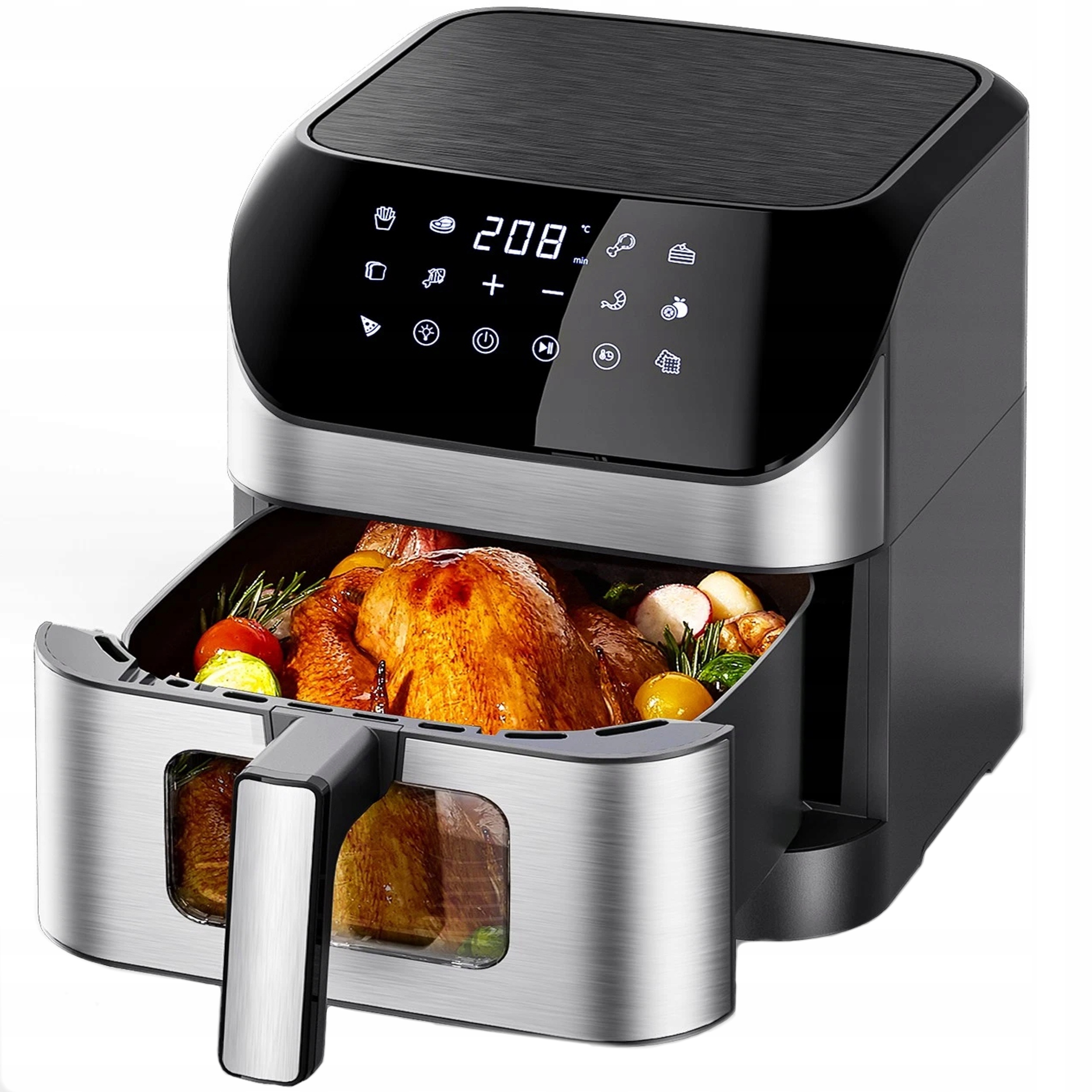 Beztuková Fritéza Air Fryer Airfryer Veľká XL 8L 2200W Silná