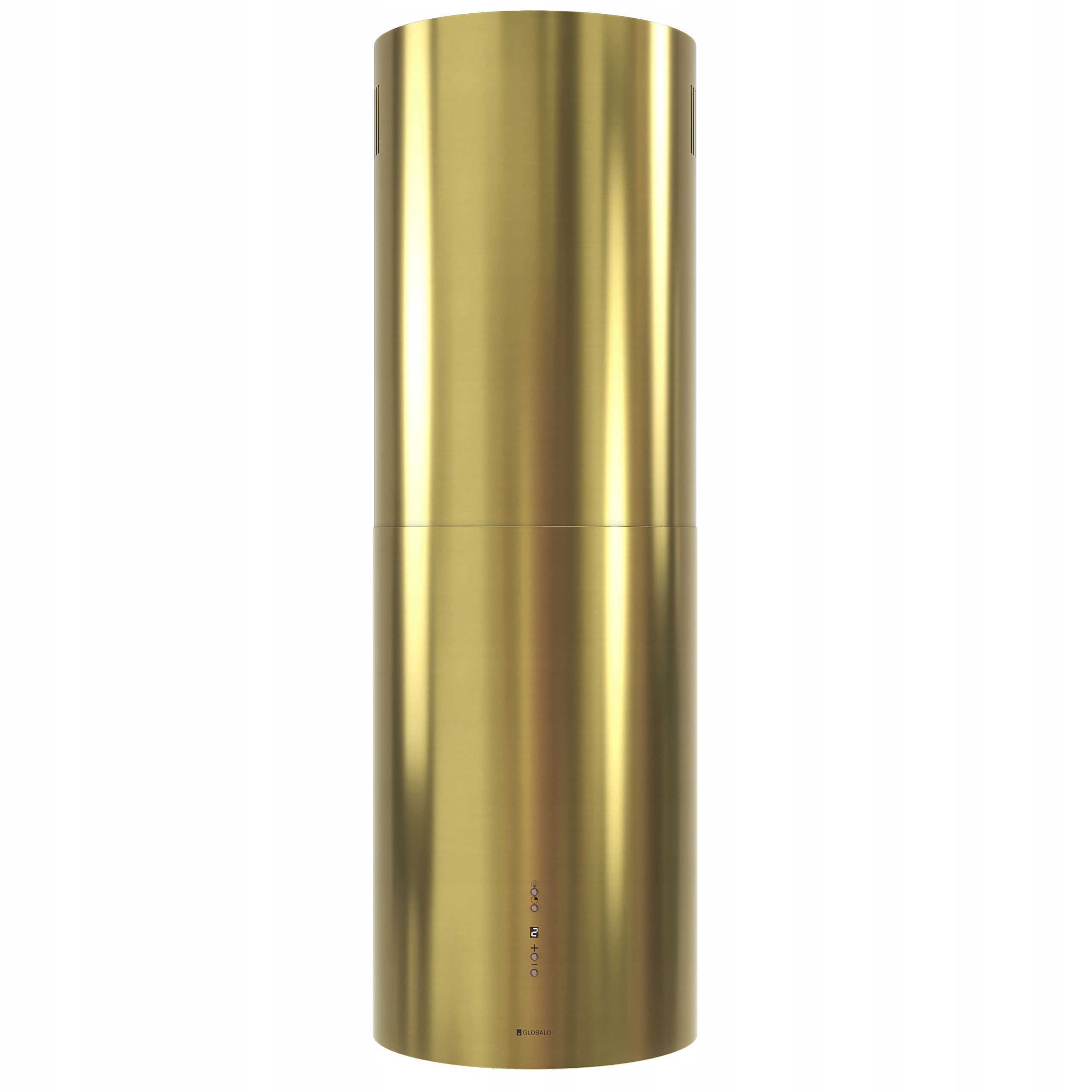 Okap wyspowy tuba Globalo Cylindro Isola 39.6 Złoty Mat Led 39cm
