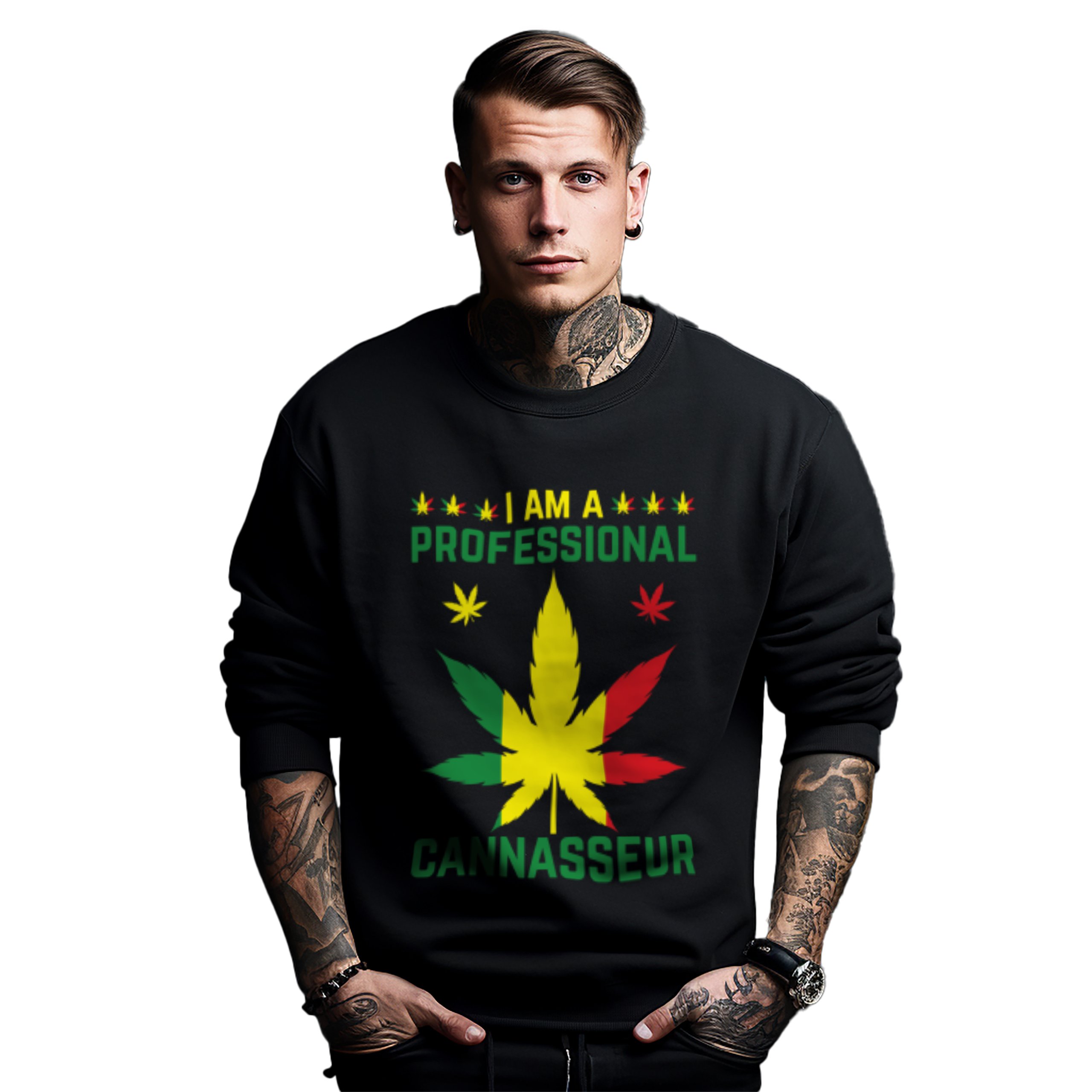 Mikina s potiskem I Am A Professional Cannasseur