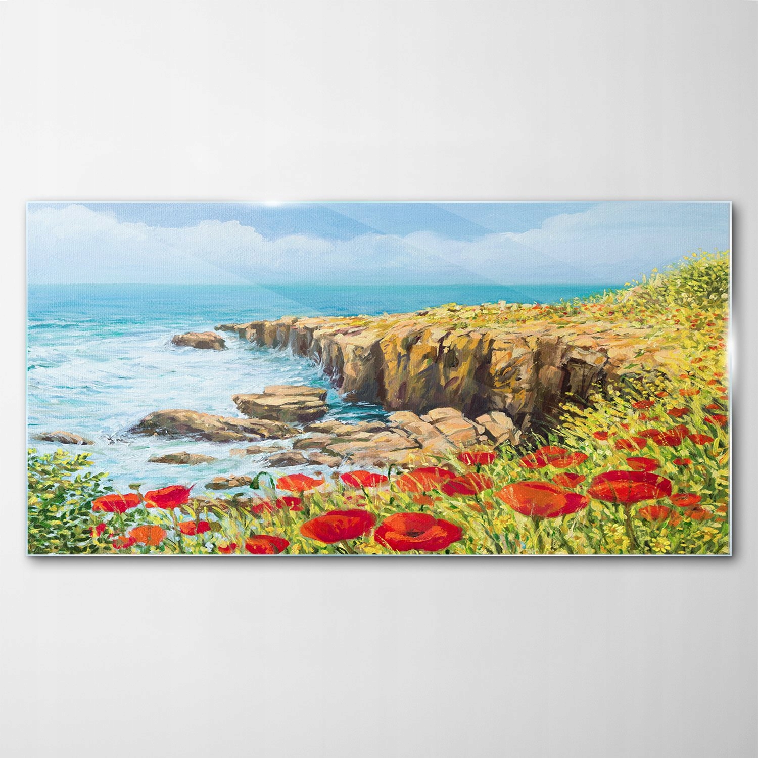 

Obraz na Szkle Dekor Klif Maki Kwiaty Lato 120x60