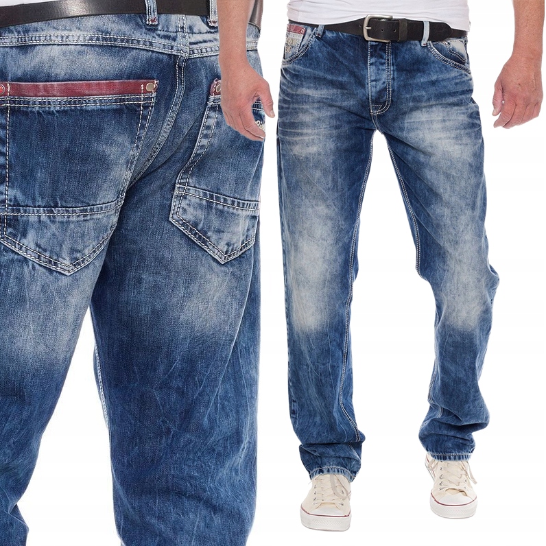 Džínové kalhoty Cipo Baxx Přetíratelné Regular