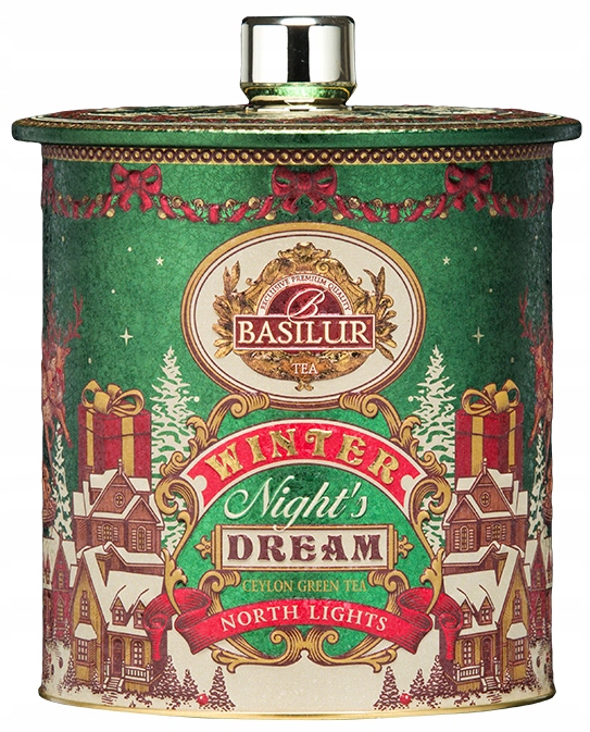 Herbata zielona Basilur North Lights piramidki Truskawkowa puszka 30 szt.