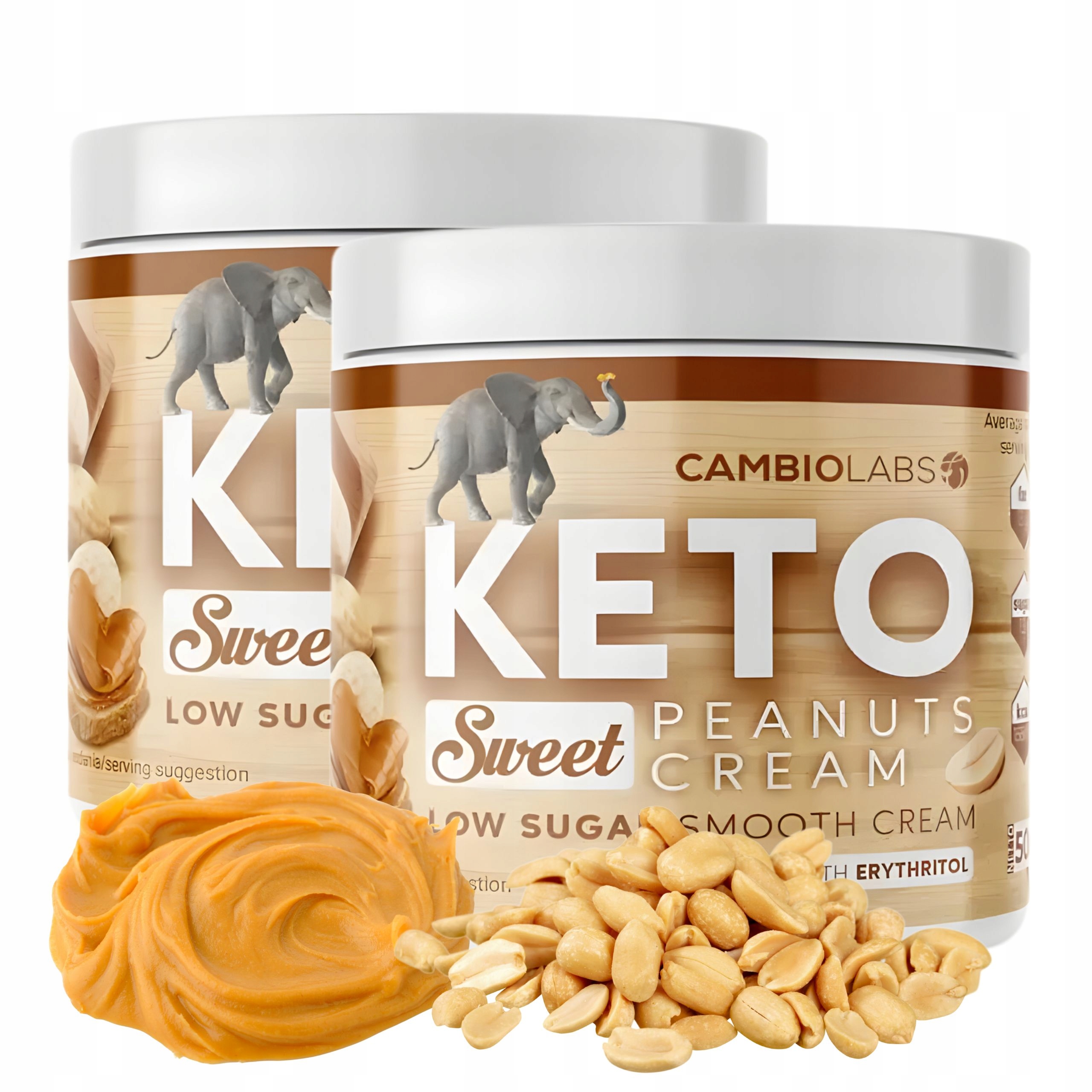 Levně Ořechový Krém Keto z arašídů Bez Cukru 1 kg