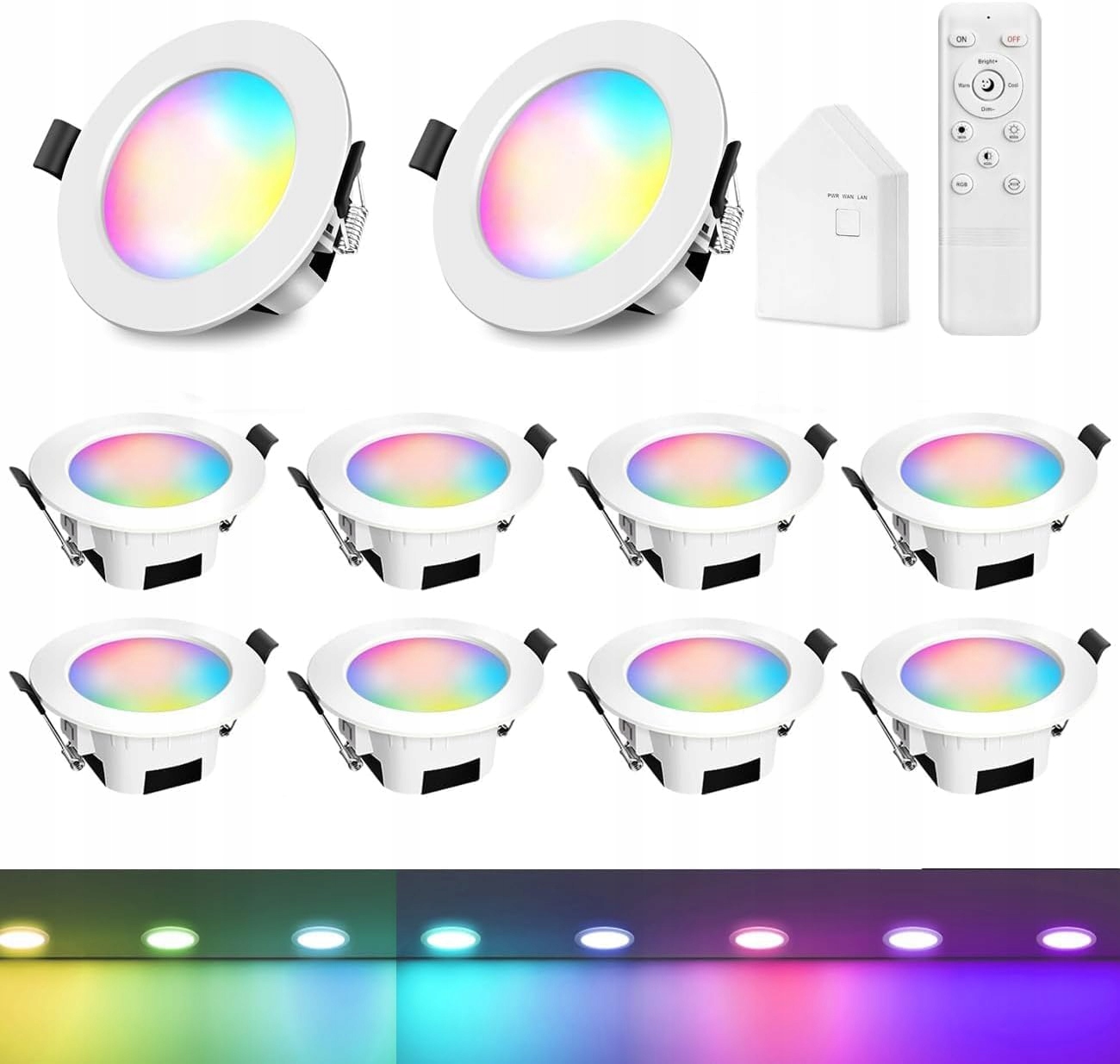 Inteligentné zapustené osvetlenie Geyueya 9W WiFi/Bluetooth 10 kusov