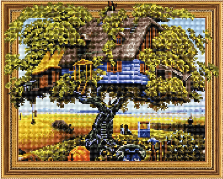 Diamantová mozaika 5D Na dřevo 40x50 Ipicasso