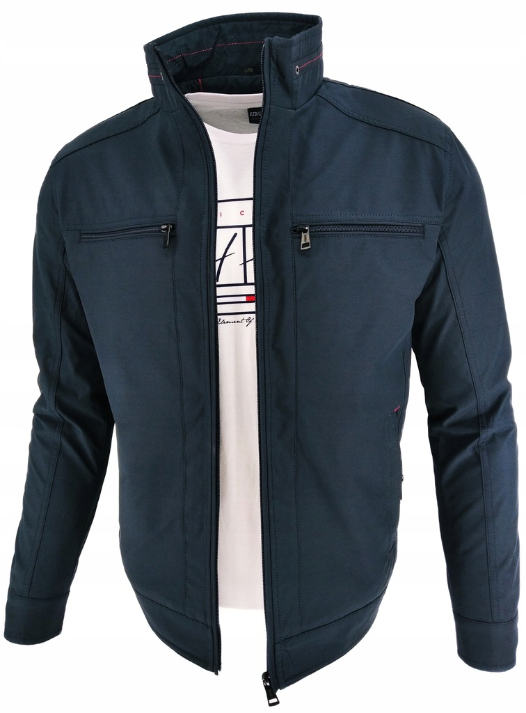 Pánská Tmavě Modrá Přechodová Bunda Jednoduchá 2342 2XL XXL