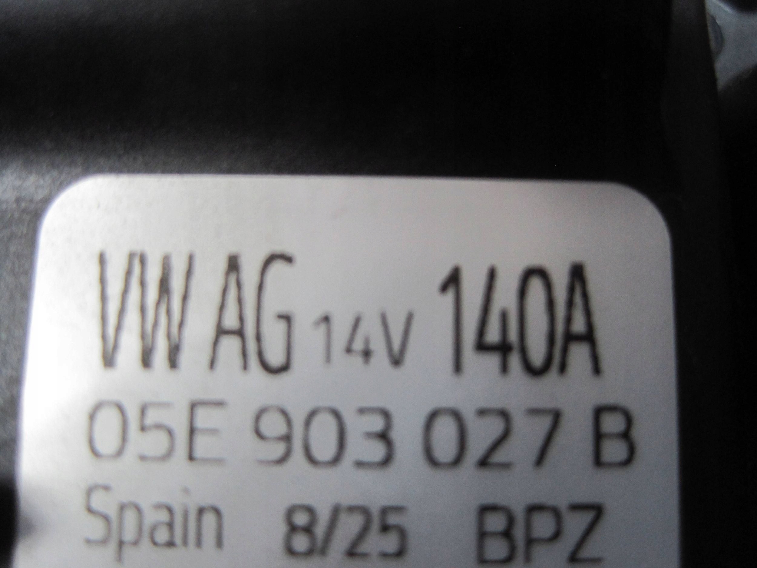 alternatore VOLKSWAGEN T-ROC 05E903027B