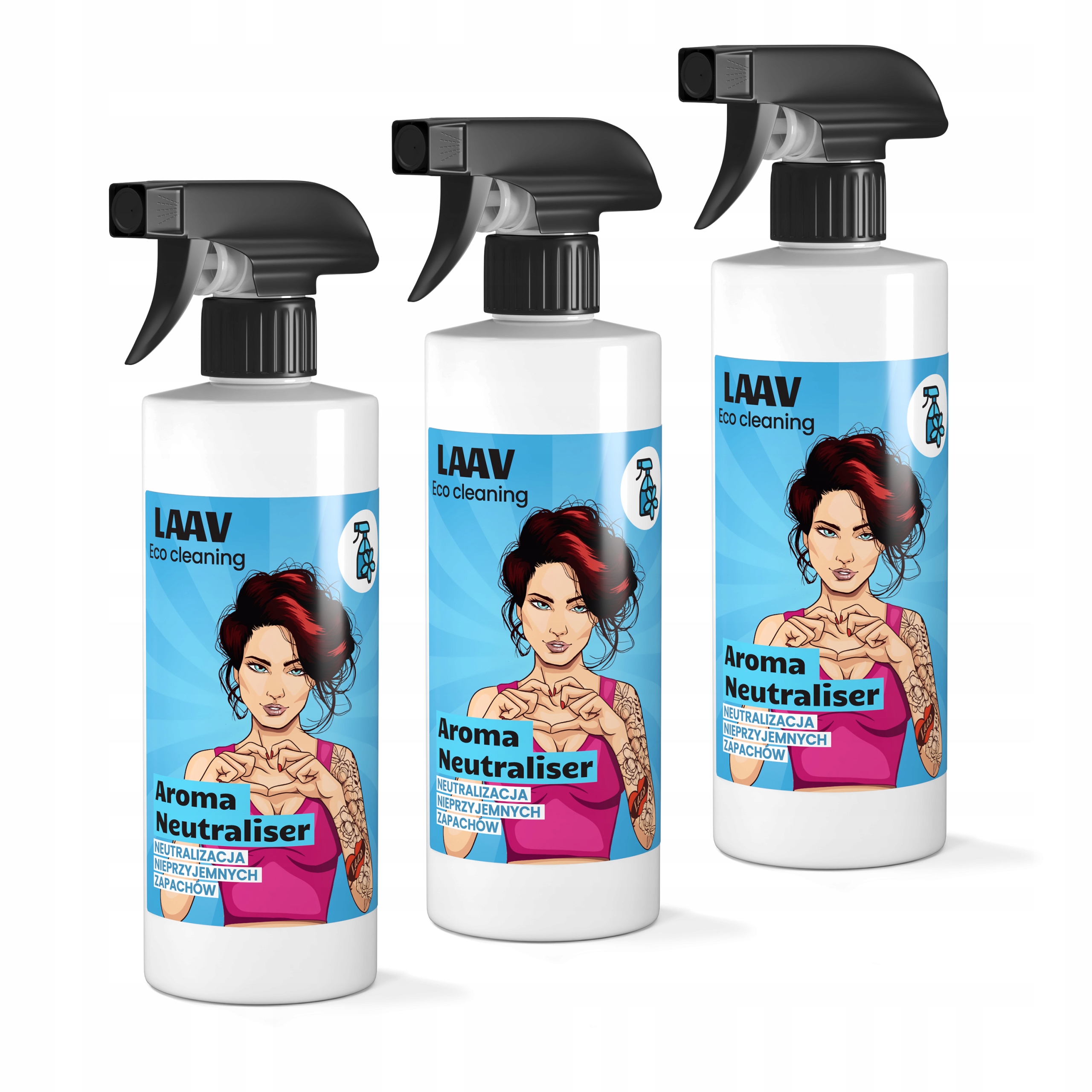 Levně Neutralizátor pachů cigaretových zvířat do auta domu Laav 500 ml x3