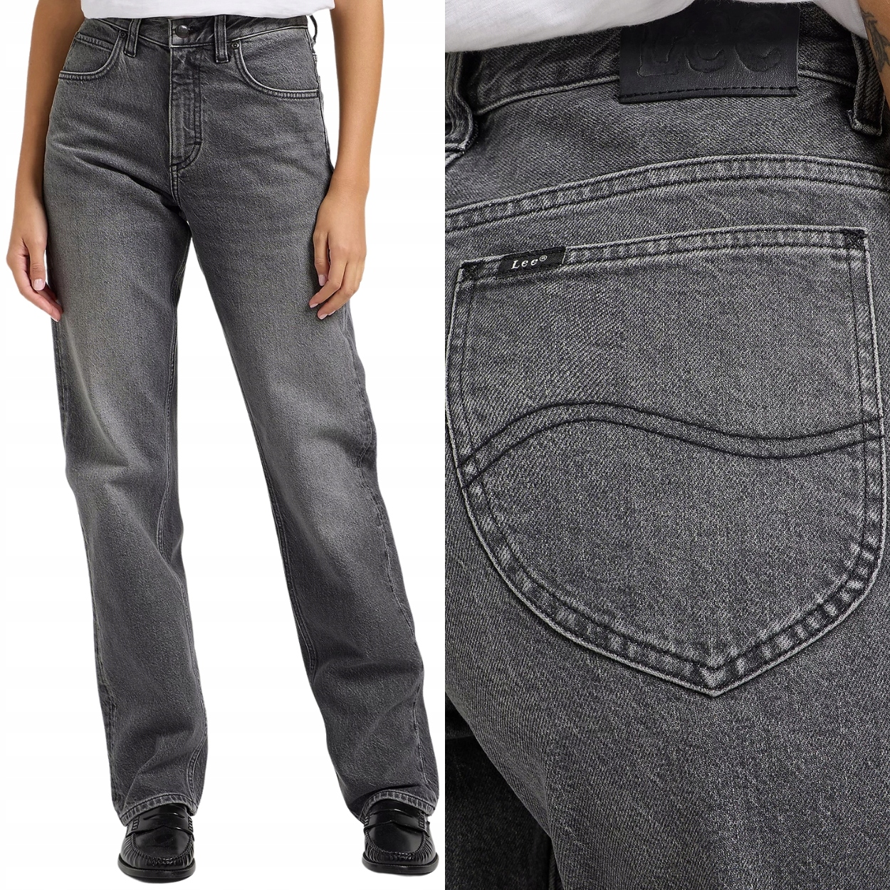 Lee Rider Classic vysoké rovné volné dámské džínové kalhoty W28 L29