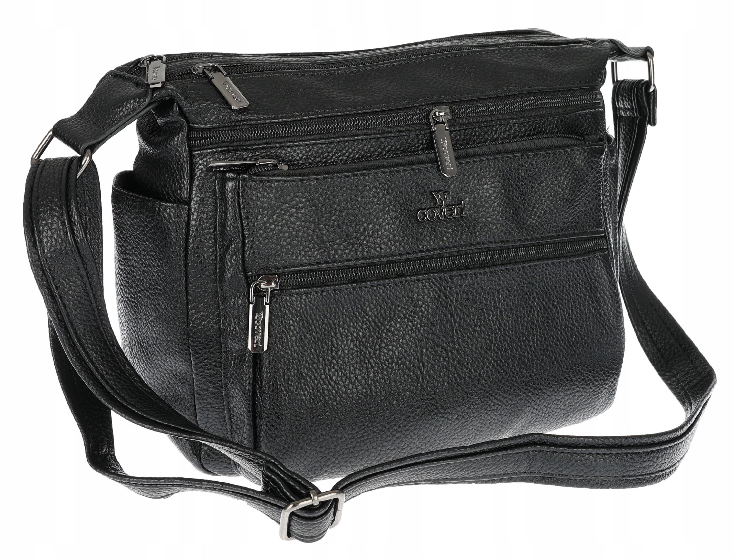 Torebka Damska Listonoszka Modna Pojemna Torba na Ramię CJYUA7416 Czarna