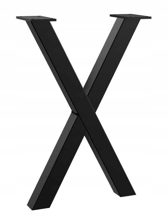 Ocelová noha X, 30x45 cm, profil 40x40, nábytkový loft, industriální, kovová