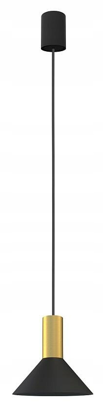 Závěsná lampa Hermanos A Černá Zlatá 1xGU10 18 cm Stropní Svítidlo do pokoje