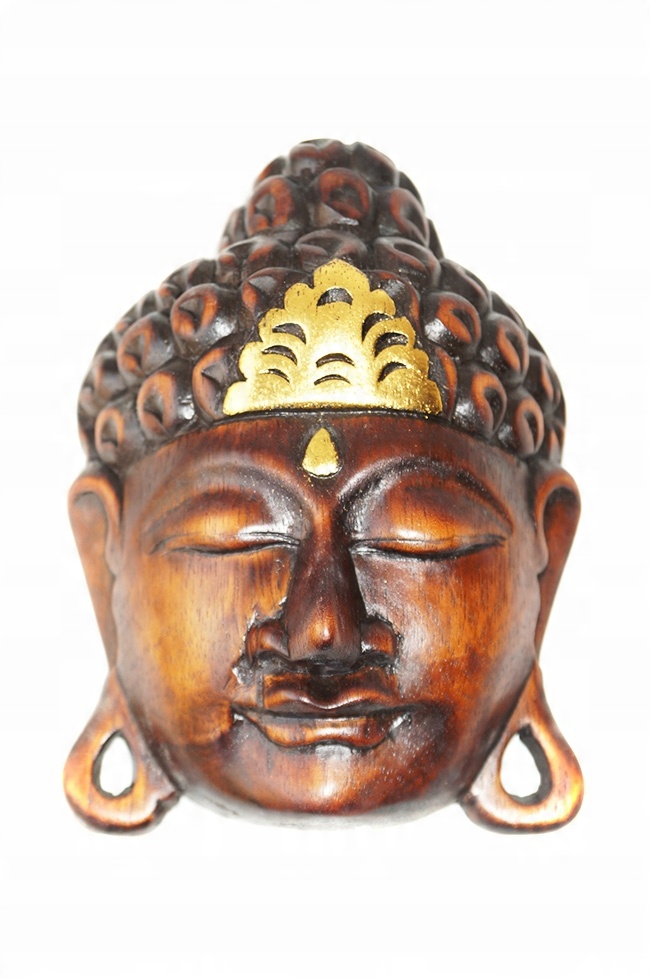 

Maska Budda Drewniana Rzeźba 16CM Ozdoba Na Ścianę
