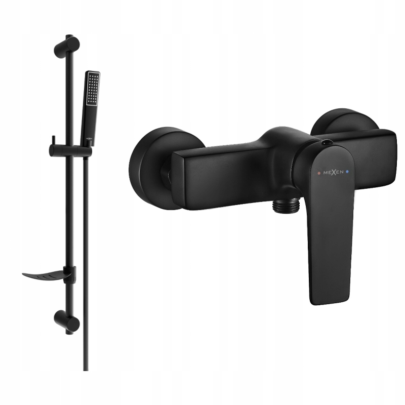 Mexen Lynx DF72 sprchová batéria so sprchovou zostavou, čierna