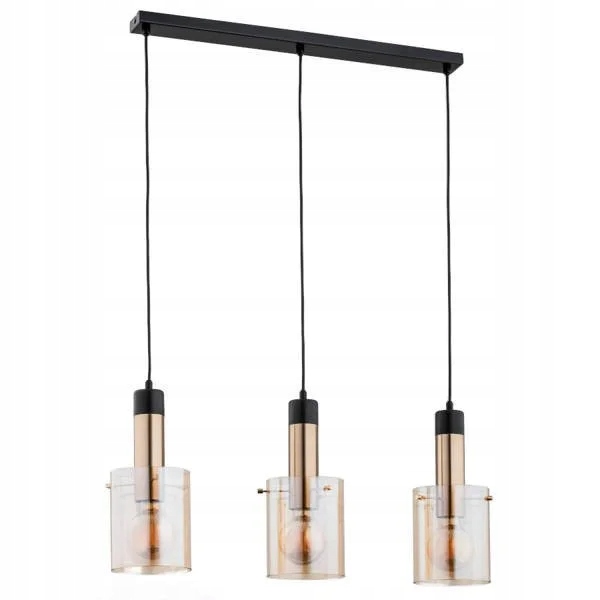 Závěsná lampa Bella Led loftová černá 3xE27 15W kov Alfa