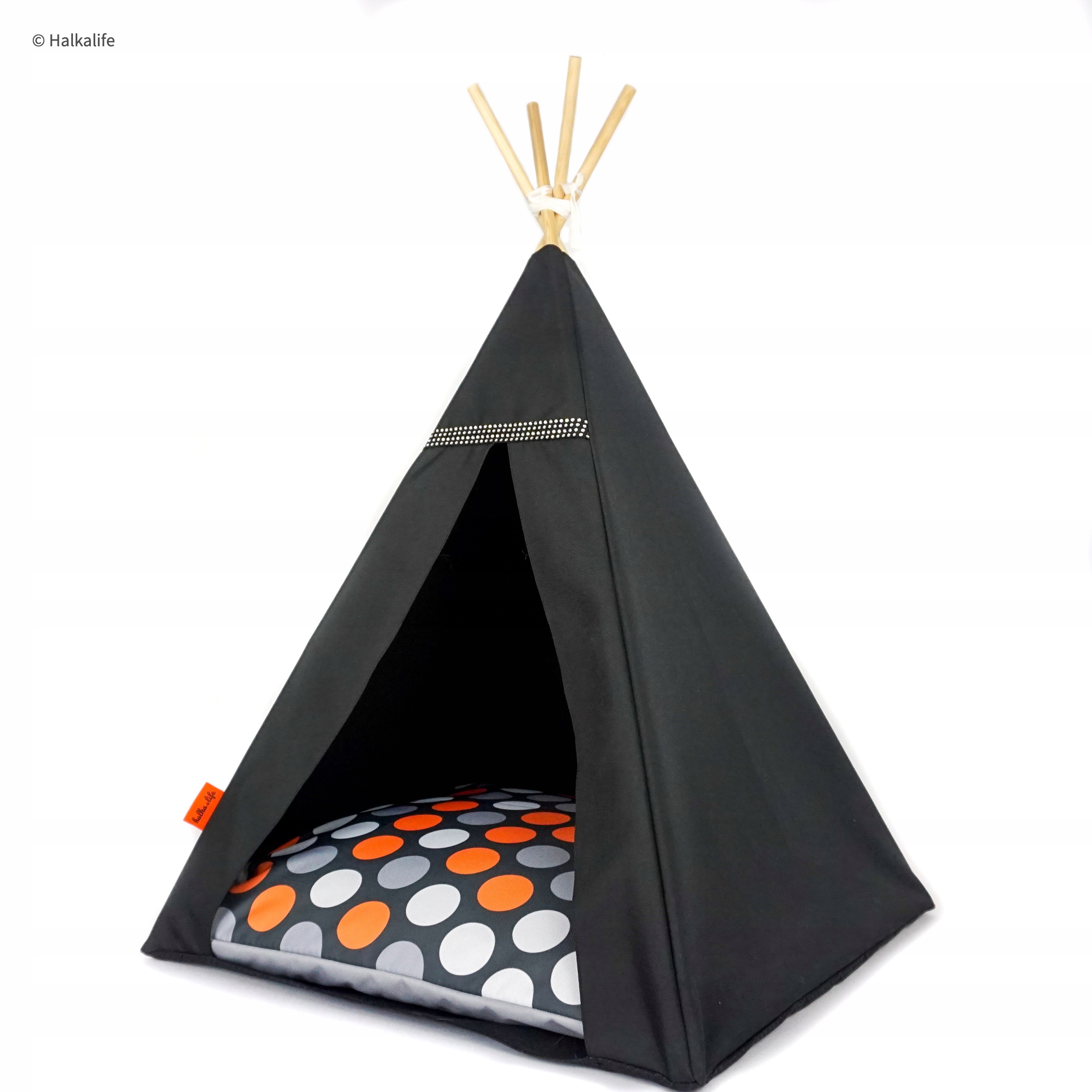 Levně pelíšek Tipi pro velkou kočku s dekou Oranžová, Glamour, L