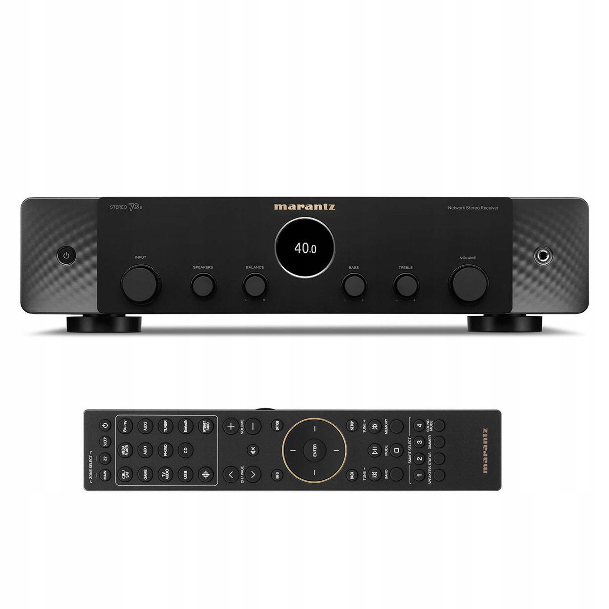 Marantz Stereo 70S Amplituner Stereo 8K Uhd Heos Airplay Wifi Bt Czarny