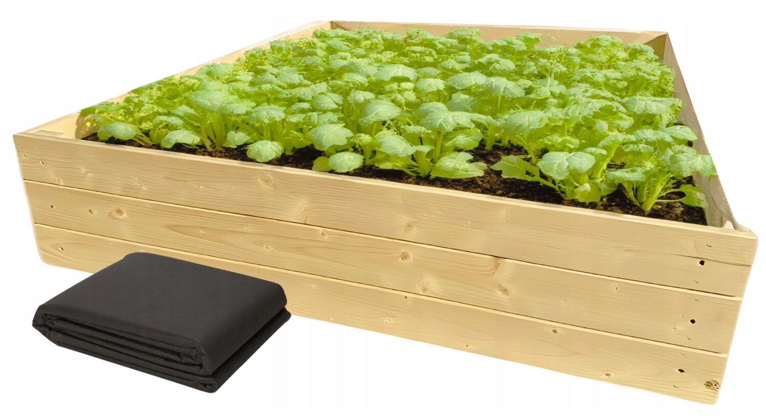 Warzywniak Skrzynia Na Warzywa Inspekt Drewniany 100x100x27 cm Wysoki