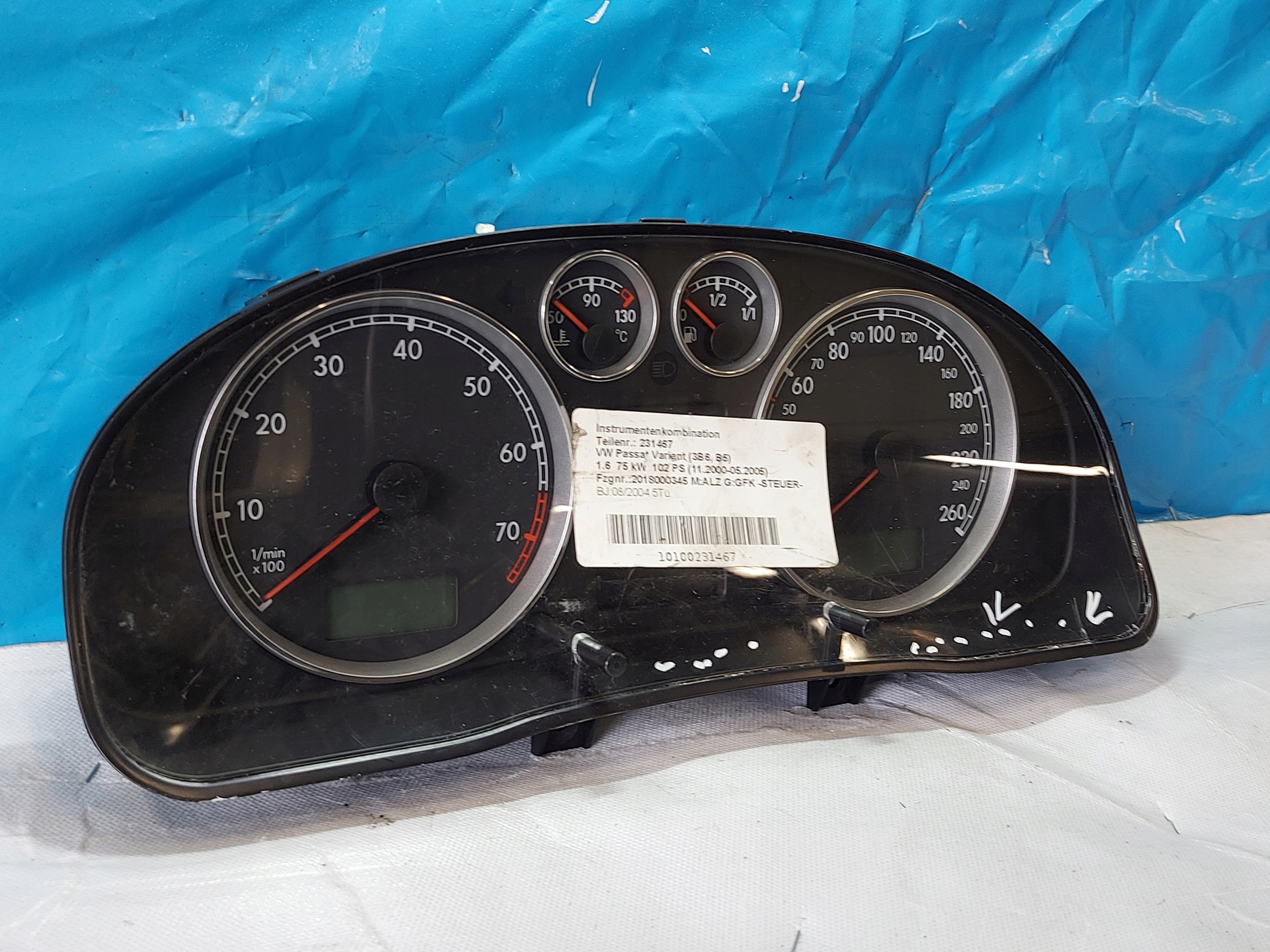 dials clock PASSAT B5 FL 1.6 B 3B0920829