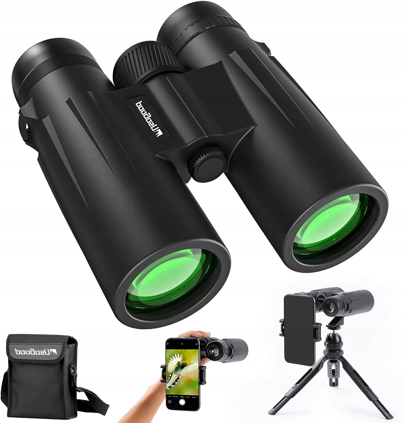 Dalekohled 12x50 jasný, detailní, vydržel velké zvětšení