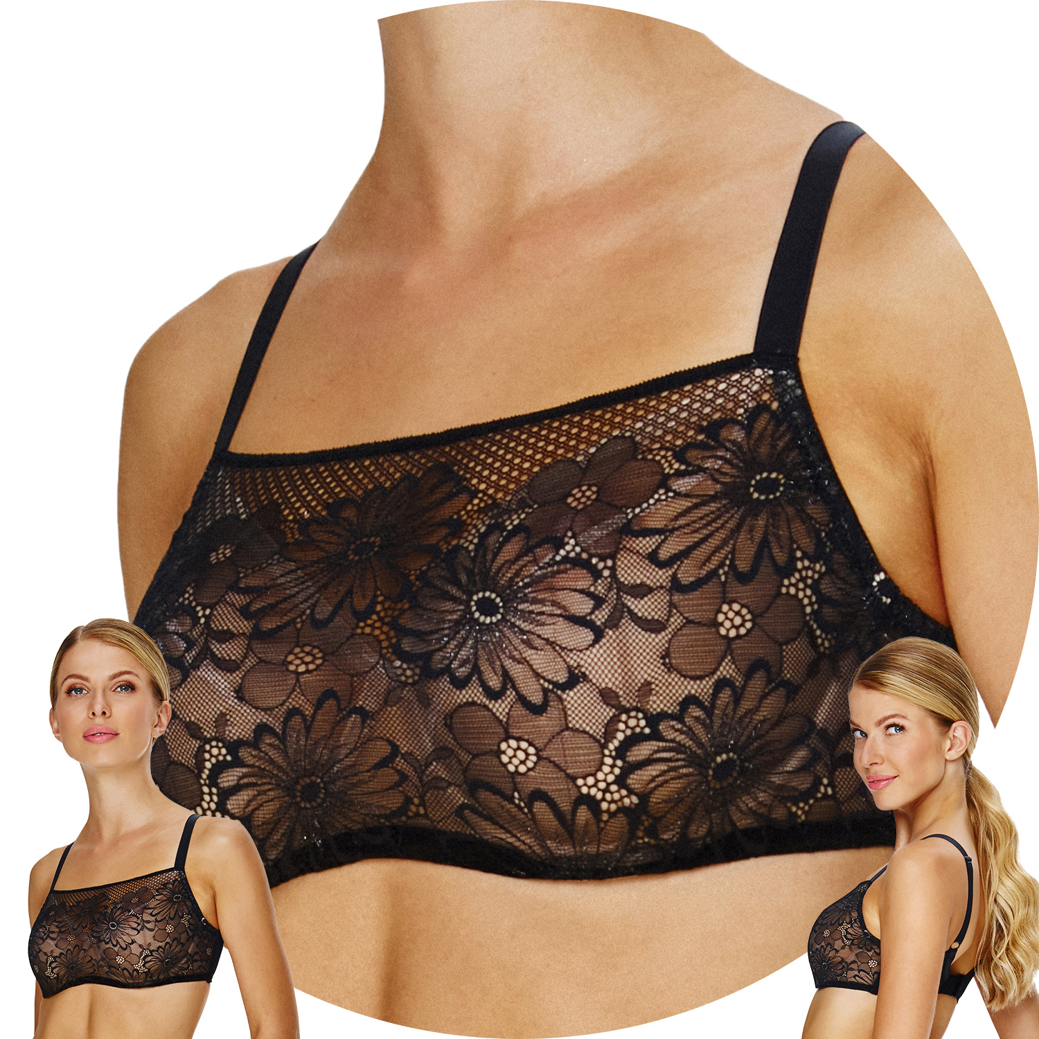 Lupo 154 Měkká podprsenka černá 70F