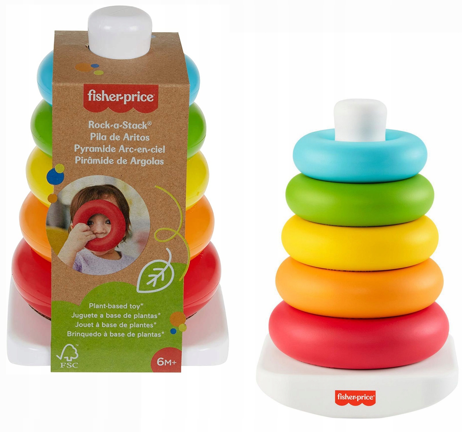 

Fisher Price Eco Układanka Piramidka Z Kółek Wieża