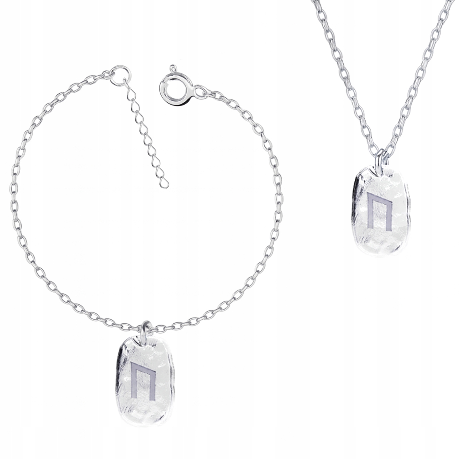 Runa Uruz Wiking Stříbrný komplet rolo oval stříbro 925