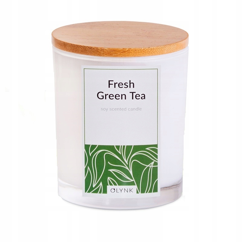 

Świeca zapachowa Sojowa w szkle Zielona Herbata