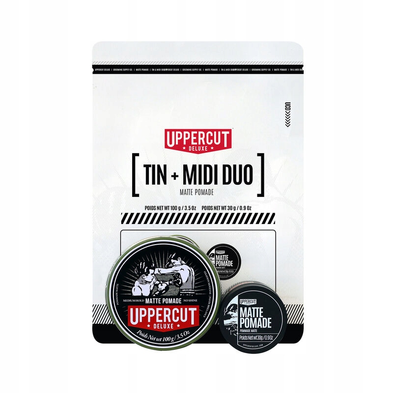 Uppercut Deluxe Tin Duo- Matt Pomade-ZESTAW Prezentowy 100g 30g