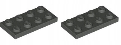 

Lego płytka 2x4 ciemnoszara 2 szt 3020 Nowa