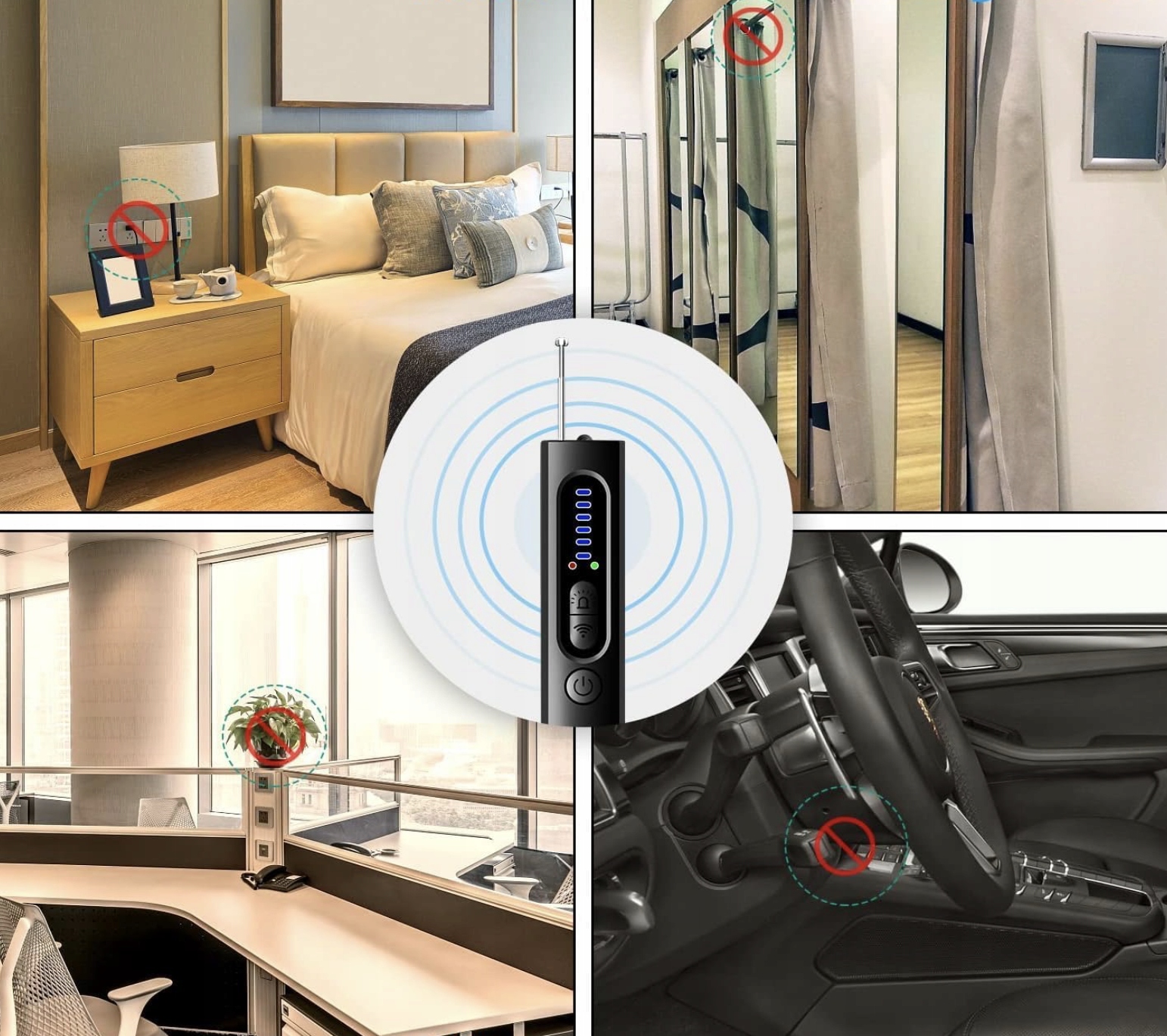 WYKRYWACZ PODSLUCHOW I KAMER, WYKRYWACZ UKRYTYCH KAMER, DETEKTOR KAMER Stan opakowania oryginalne