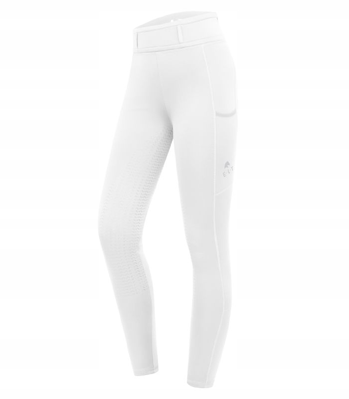 Legginsy z pełnym lejem silikonowym „Ella” – Elt białe konkursowe 140cm