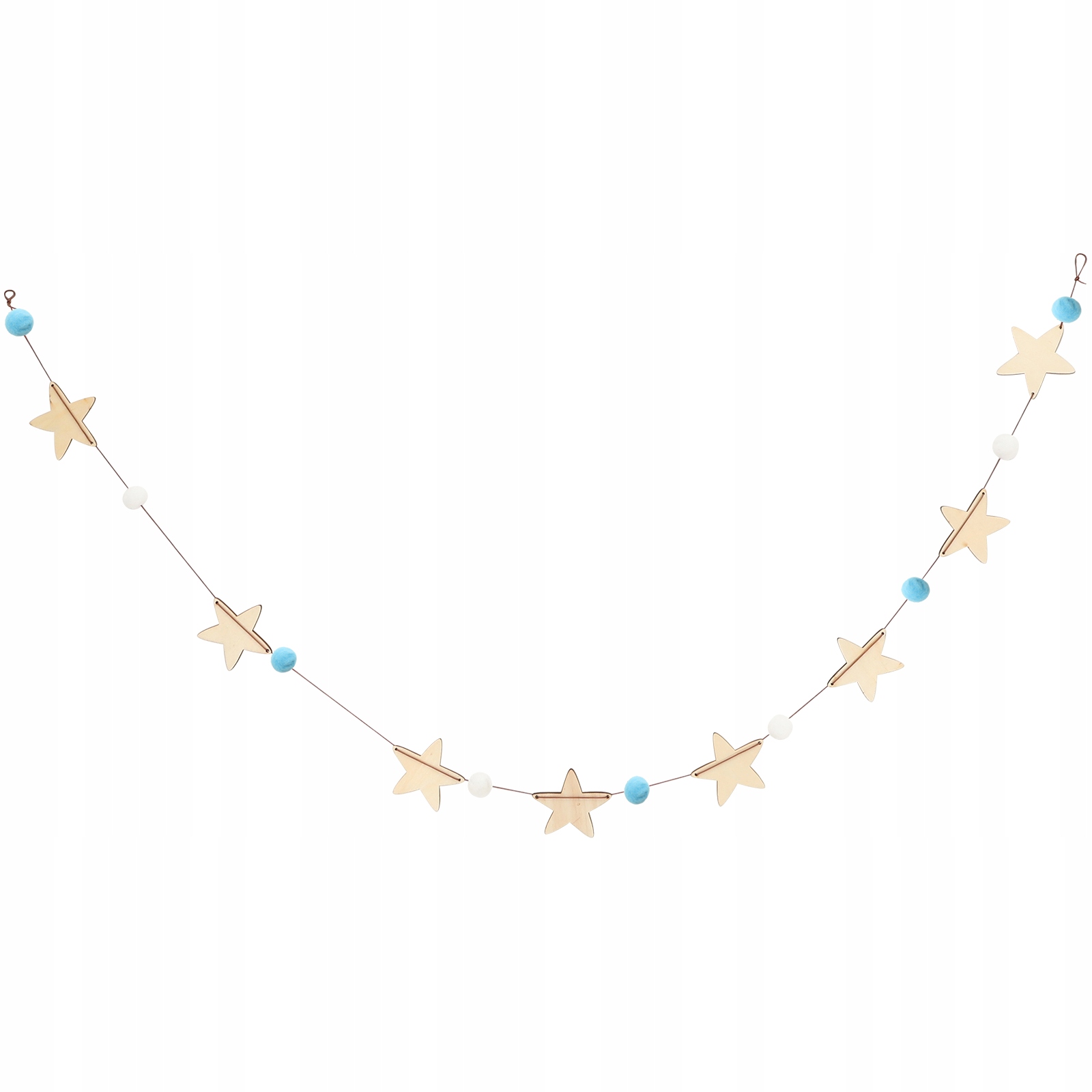 GWIAZDKA FILCOWA GIRLANDA ORNAMENT BANNER DREWNIANY